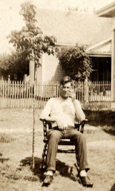 Charlie Miles in rocking chair